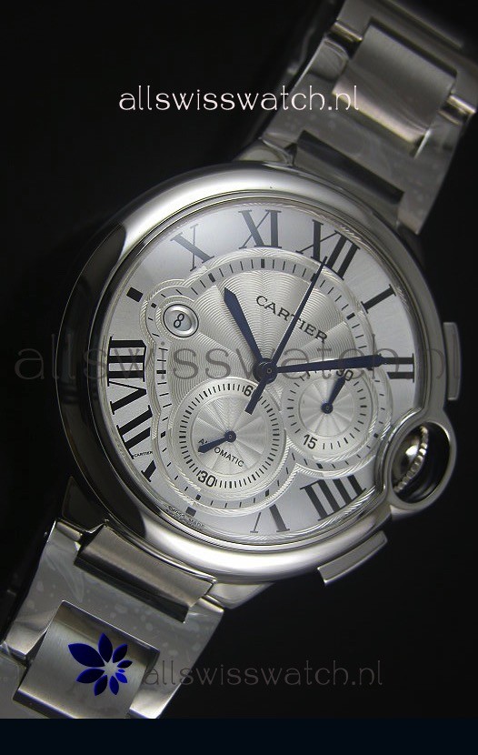 IMG_9081 Ballon De Cartier Chronograph in Stainless Steel Case White Dial - 1:1 Mirror Replica 8
