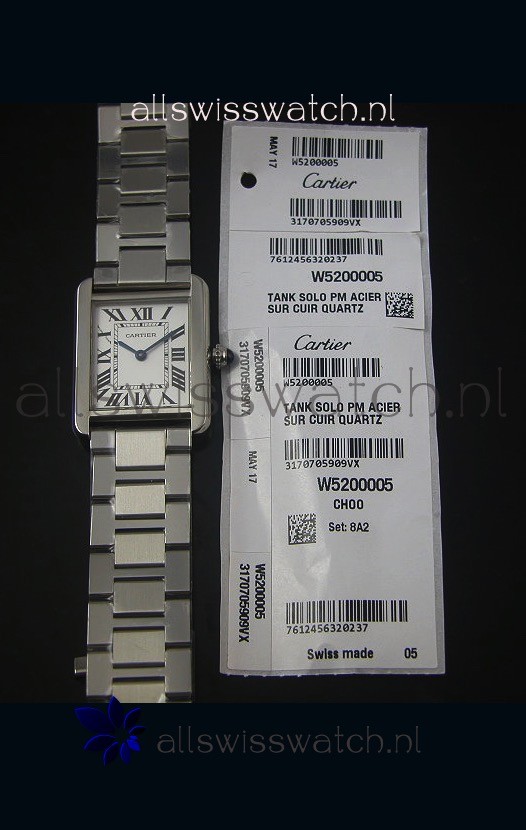 IMG_9081 Cartier Tank Solo Quartz in Steel Strap 24MM Wide Replica 8