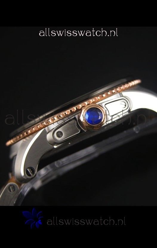 IMG_9081 Calibre De Cartier 42MM Black Dial Two Tone Case - 1:1 Mirror Replica 8