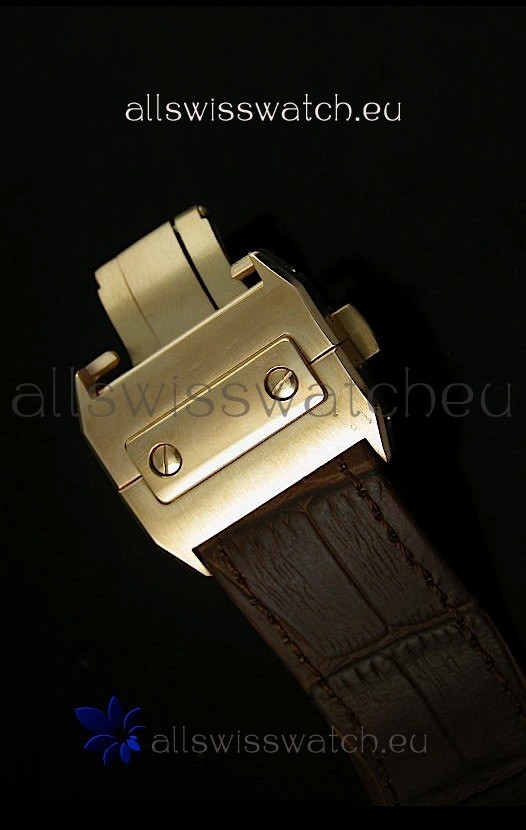 IMG_9081 Cartier Santos 100 1:1 Mirror Rose Gold 42MM Replica 8