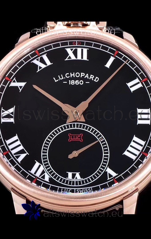 IMG_9081 Chopard Louis-Ulysse The Tribute Rose Gold Black Dial Replica 8