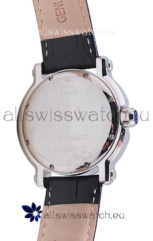 IMG_9081 Chopard Happy Sport Star Shaped Diamonds in Black Dial Replica 8