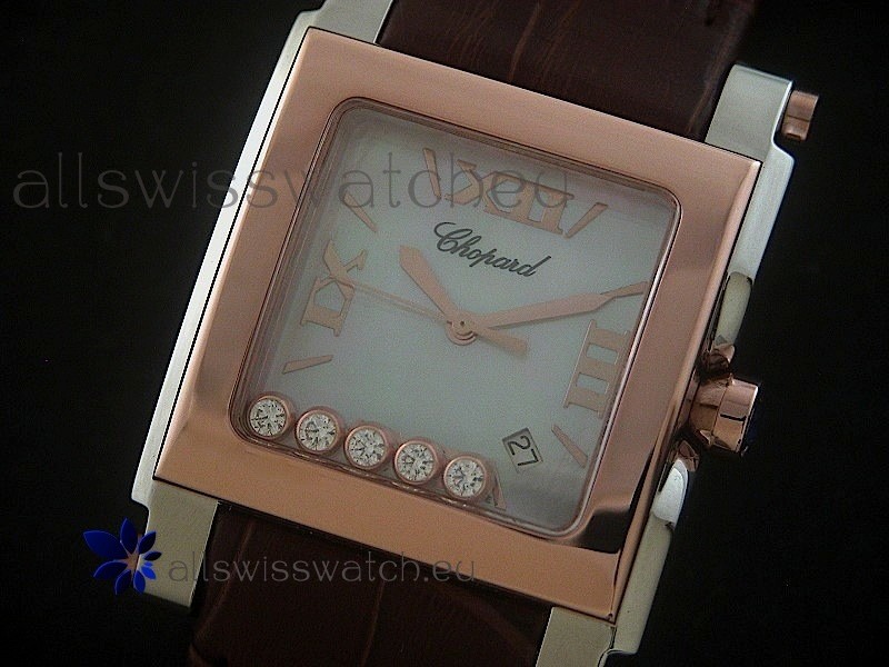 IMG_9081 Chopard Happy Sportin Brown Strap Replica 8