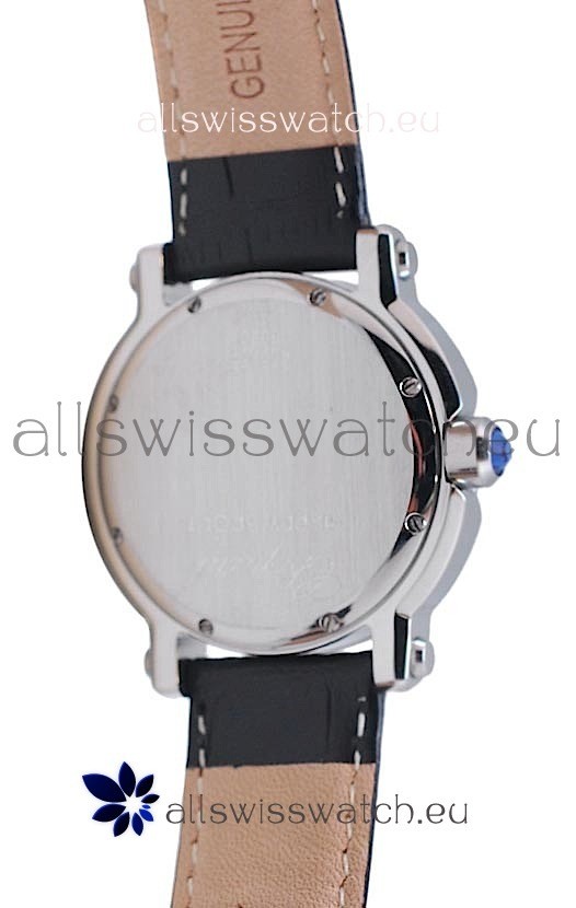 IMG_9081 Chopard Happy Sport Star Shaped Diamonds in Black Strap Replica 8