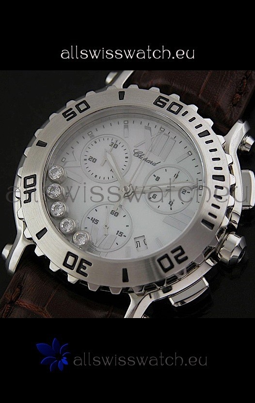IMG_9081 Chopard Happy Sportin Brown Strap Replica 8