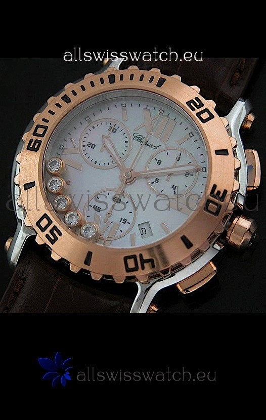 IMG_9081 Chopard Happy Sportin Brown Strap Replica 8