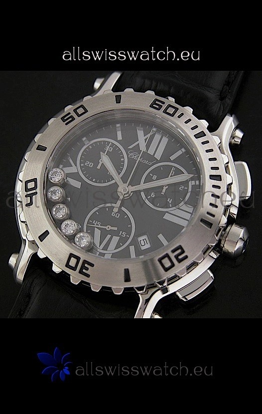 Chopard Happy Sportin Black Strap Replica 8