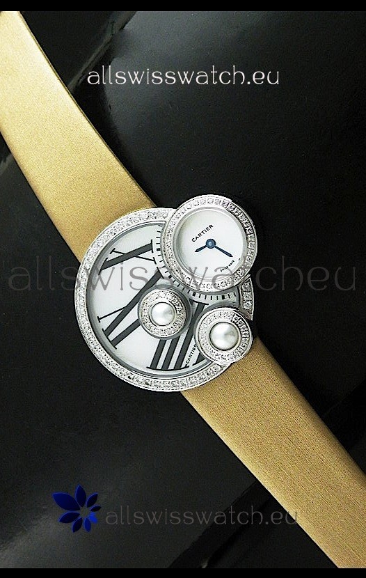 IMG_9081 Cartier Jewellery Pearl Diamond in Yellow Strap Replica 8