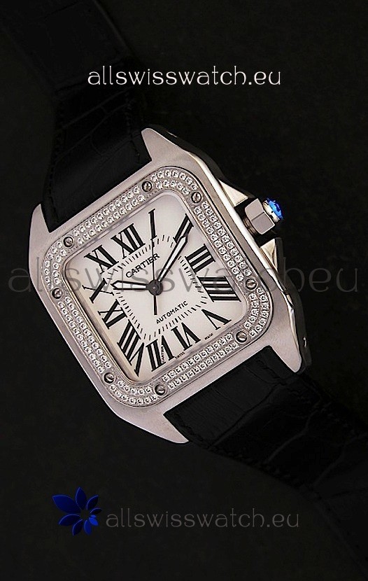 IMG_9081 Cartier Santos inin White Dial Replica 8