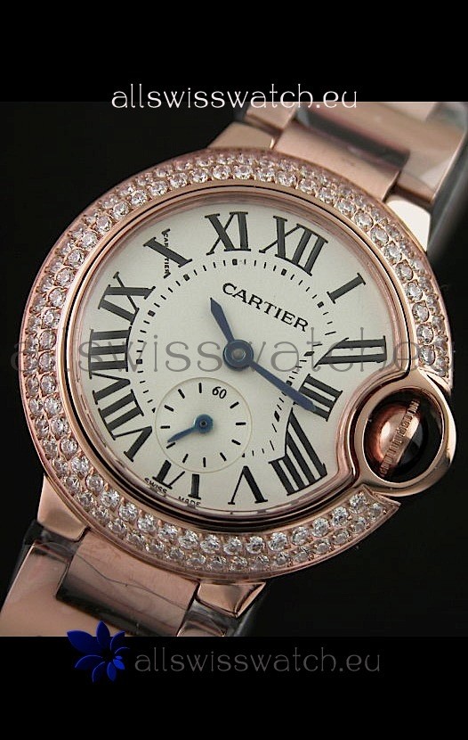 Cartier Ladies in Rose Gold Casing Replica 8