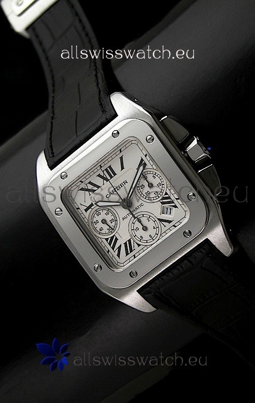 IMG_9081 Cartier Santos 100 Chronograph - 1:1 Mirror Replica 8