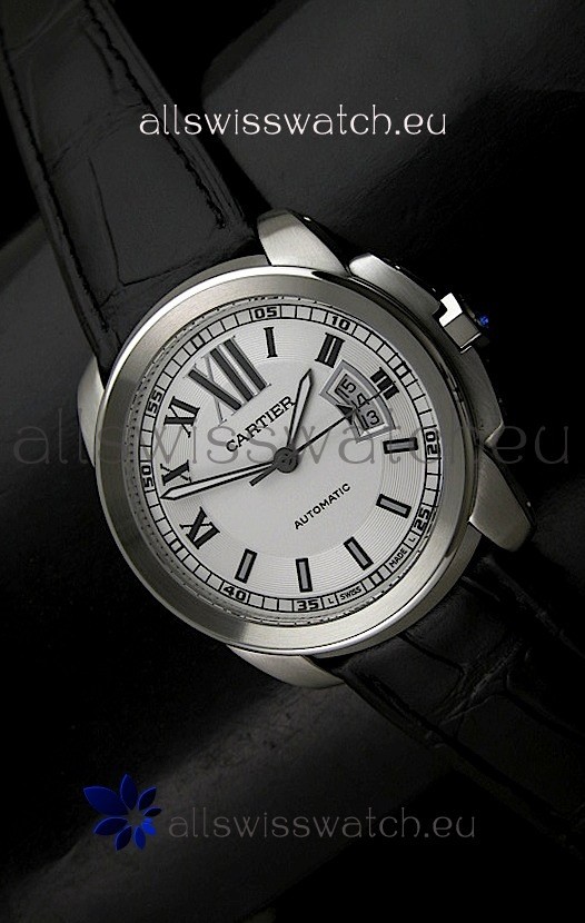 IMG_9081 Cartier Calibre de Cartier Automatic in White Dial Replica 8