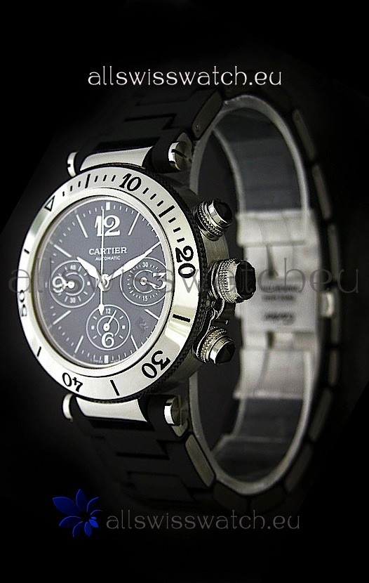 IMG_9081 Cartier Pasha dein Black Dial Replica 8