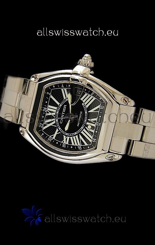 IMG_9081 Cartier Roadster Automatic in Black Dial Replica 8