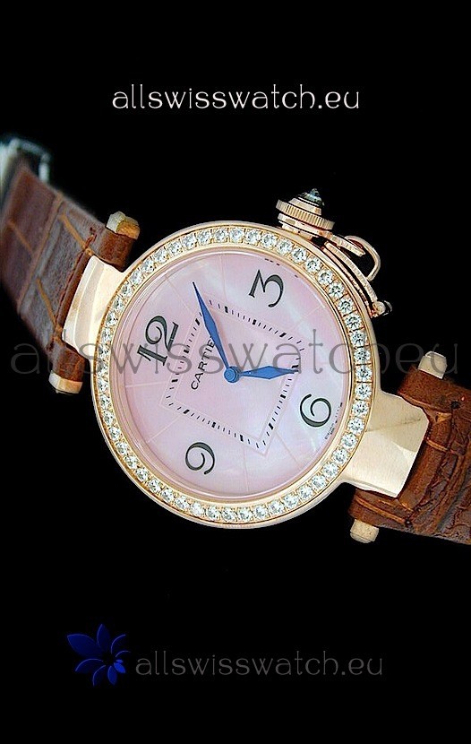IMG_9081 Cartier Pasha de Automatic in Pink Dial Replica 8