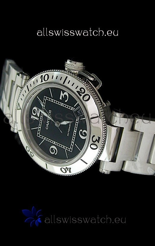 IMG_9081 Cartier Pasha dein Black Dial Replica 8