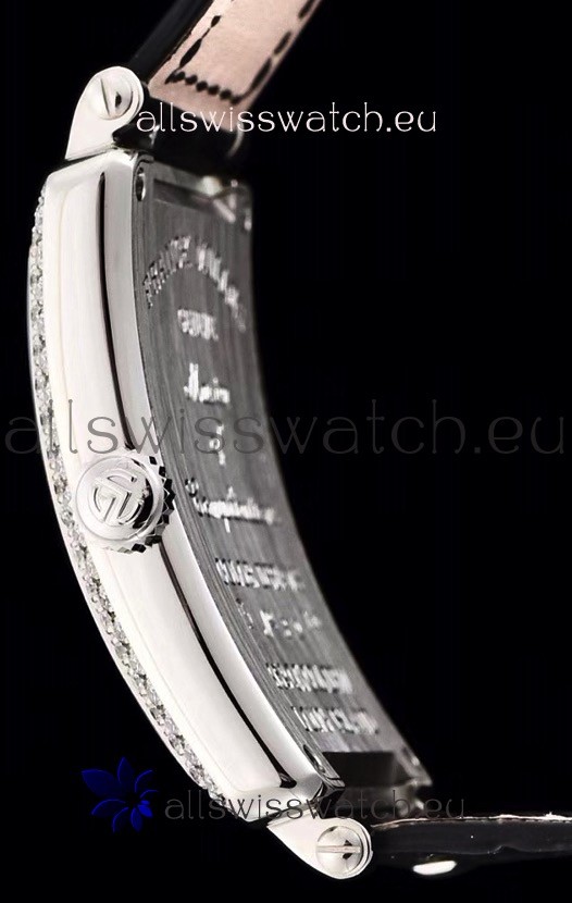 IMG_9081 Franck Muller Long Island Color Dreams Ladies in Black Strap Replica 8