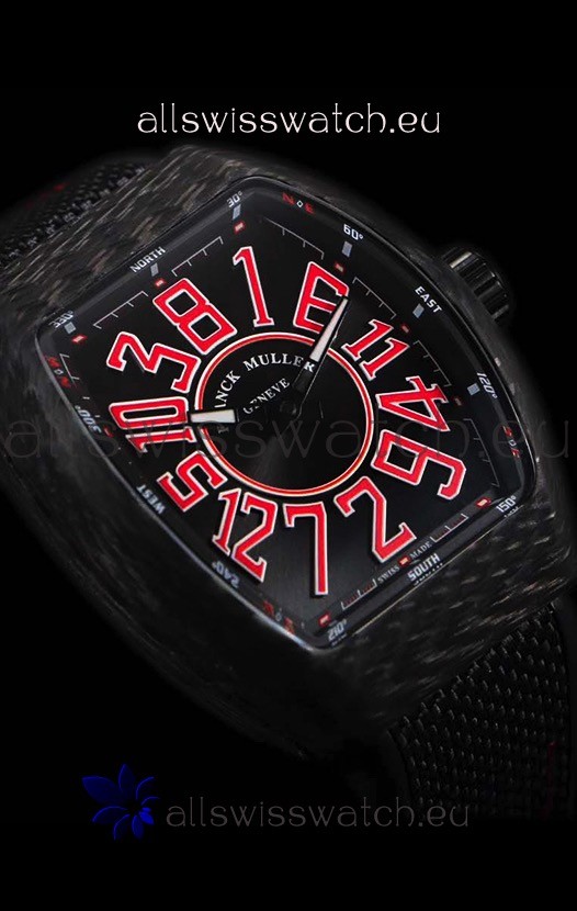 IMG_9081 Franck Muller Vanguard Carbon Casing Red Indexes Replica 8
