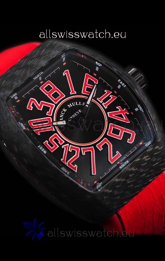 IMG_9081 Franck Muller Vanguard Carbon Casing Red Indexes Replica 8