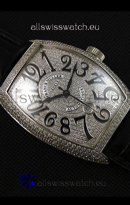 IMG_9081 Franck Muller Casablanca Automatique 8880 1:1 Ultimate Mirror with Diamonds Replica 8