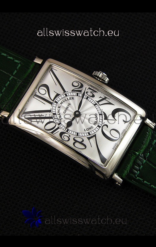 IMG_9081 Franck Muller Long Island Ladies in Quartz Movement Green Strap Replica 8