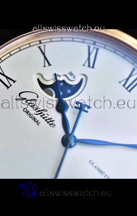 IMG_9081 Glashuette Senator Excellence Panorama Date Moon Phase Pink Gold Replica 8