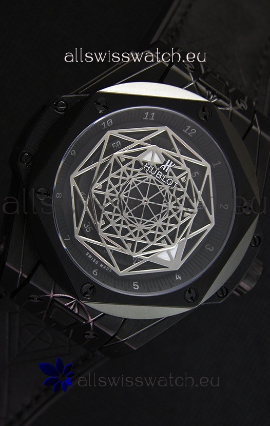 IMG_9081 Hublot Big Bang Sang Bleu 45MM Black PVD Coated Replica 8