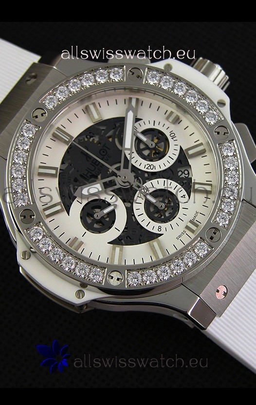 IMG_9081 Hublot Big Bang Diamonds Bezel in Steel Case Replica 8