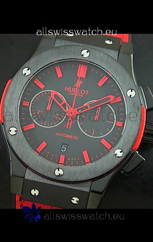 IMG_9081 Hublot Big Bang Classic Fusion PVD in Red Strap Replica 8