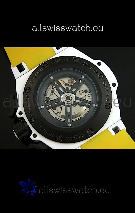 IMG_9081 Hublot King Power Ferrari Edition- White/Yellow Strap Replica 8