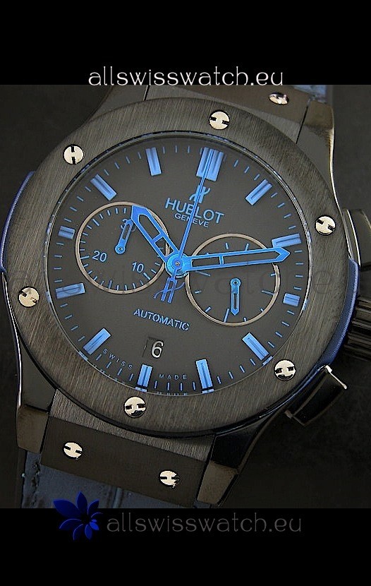 IMG_9081 Hublot Big Bang Classic Fusion PVD in Blue Strap Replica 8