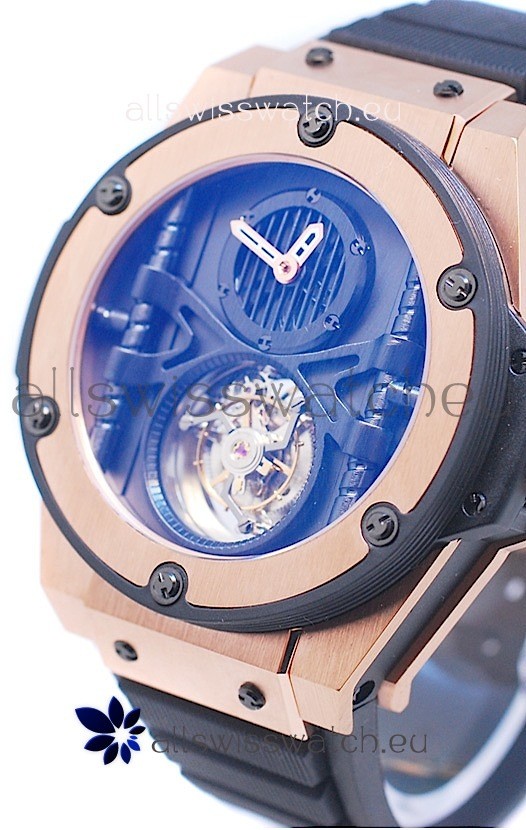 IMG_9081 Hublot King Power Vendome Manufacture Tourbillon Rose Gold Replica 8