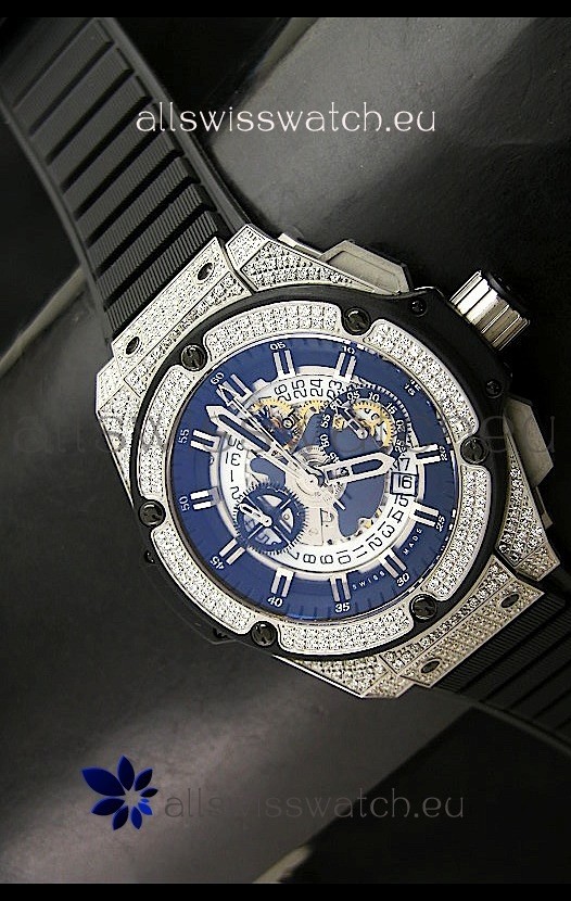 Hublot Big Bang King Power Skeleton Steel with Diamonds Replica 8