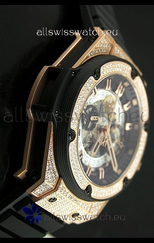 Hublot Big Bang King Power Skeleton Diamonds Casing Replica 8