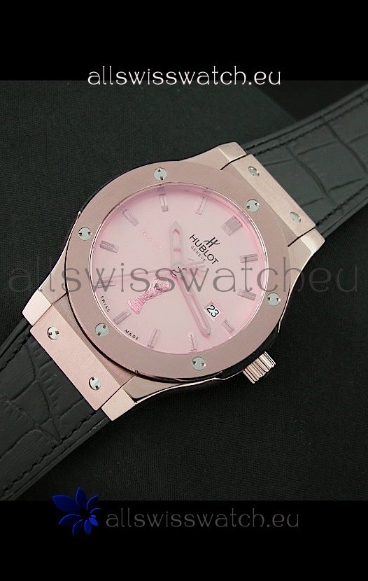 IMG_9081 Hublot Classic Fusion FIFA Edition in Pink Gold Case Replica 8