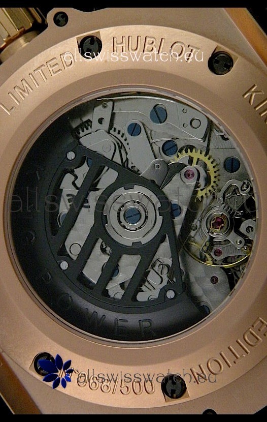 IMG_9081 Hublot King Power F1 India Edition in Pink Gold Replica 8