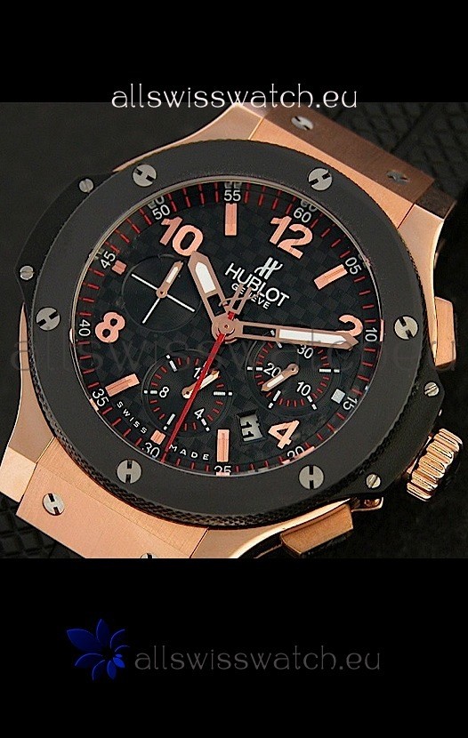 Hublot Big Bang Limited Edition Red Gold with Ceramic Bezel Replica 8
