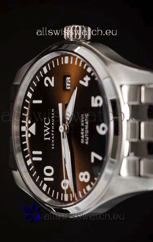 IMG_9081 IWC MARK XVIII Antoine de Saint-Exupéry Edition in 904L Brown Dial 40MM - 1:1 Mirror Replica 8