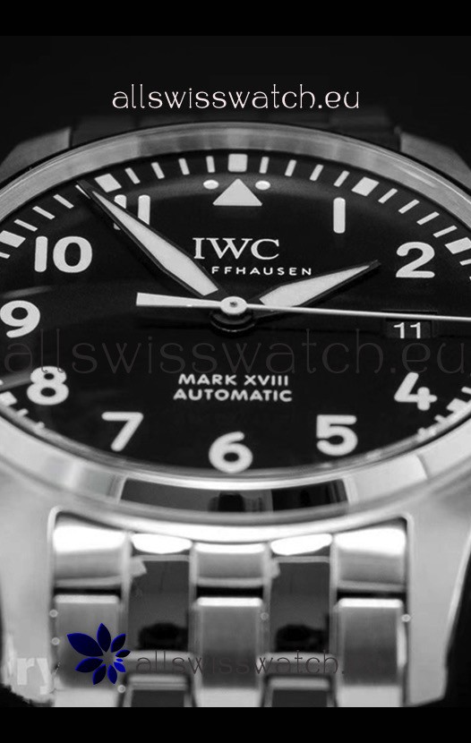 IMG_9081 IWC MARK XVIIIin 904L Steel Black Dial 40MM - 1:1 Mirror Replica 8