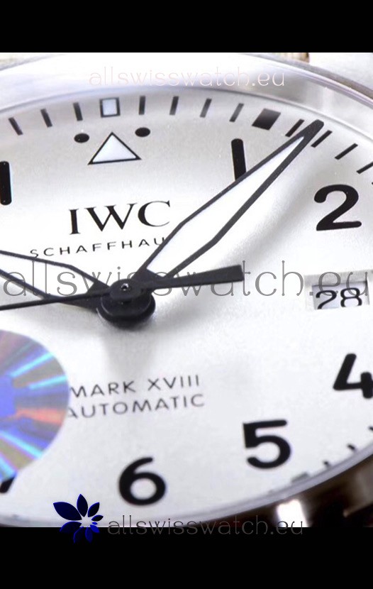IWC Pilot's MARK XVIII Aviator 1:1 in 904L Steel Case - Beige Nylon Strap Replica 8
