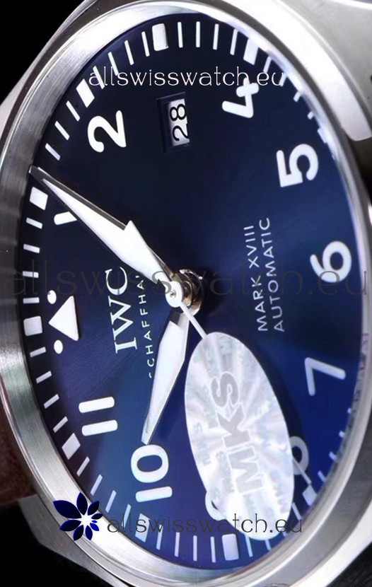 IWC Pilot's MARK XVIII IW327010 Steel Blue Dial Le Petit Prince 904L Steel 1:1 Mirror Replica 8