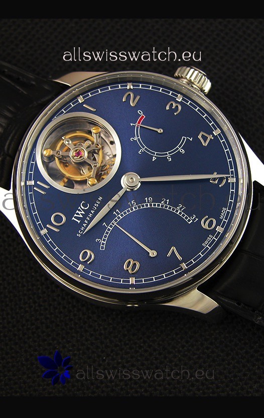 IMG_9081 IWC Portugieser Tourbillon Mystere Retrograde Blue Dial UPDATED 2019 Version Replica 8