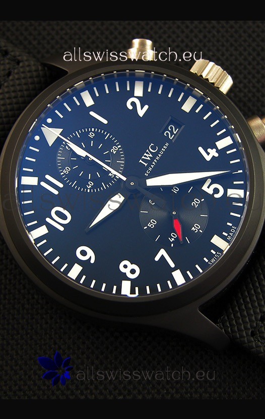 IMG_9081 IWC Pilot's Top Gun Chronograph IW389001 1:1 Ceramic Case Ultimate Mirror Replica 8