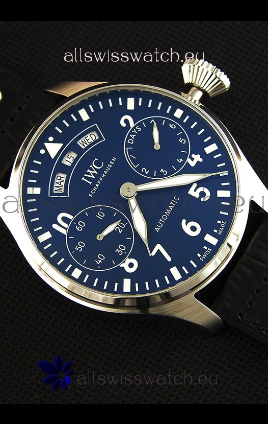 IMG_9081 IWC Big Pilot Annual Calendar IW502702 Spitfire Blue Dial 1:1 Mirror Replica 8