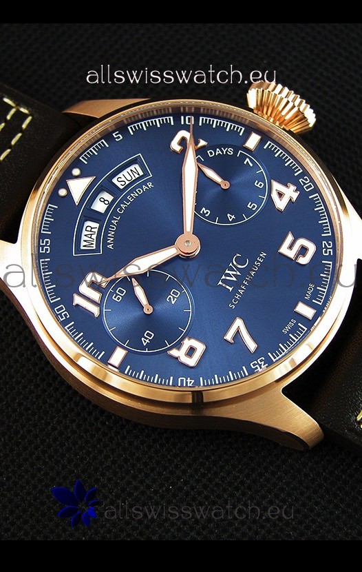 IMG_9081 IWC Big Pilot Annual Calender Steel Blue Dial 1:1 Mirror Replica 8