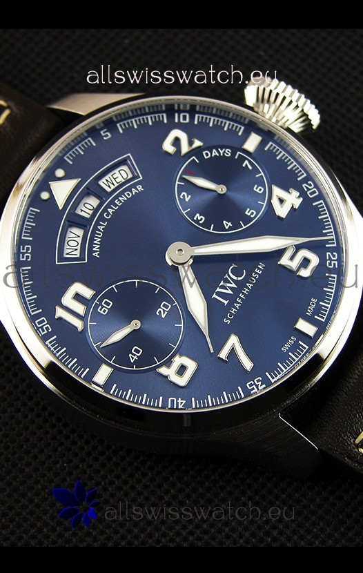 IMG_9081 IWC Big Pilot Annual Calender Steel Blue Le Petit Prince Edition 1:1 Mirror Replica 8