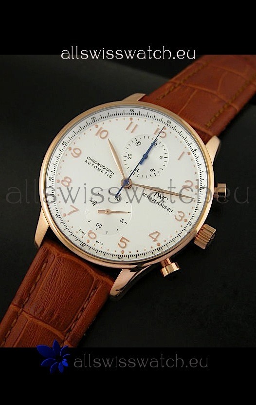 IWC Portuguese Chronographin Pink Gold - 1:1 Mirror Edition Replica 8