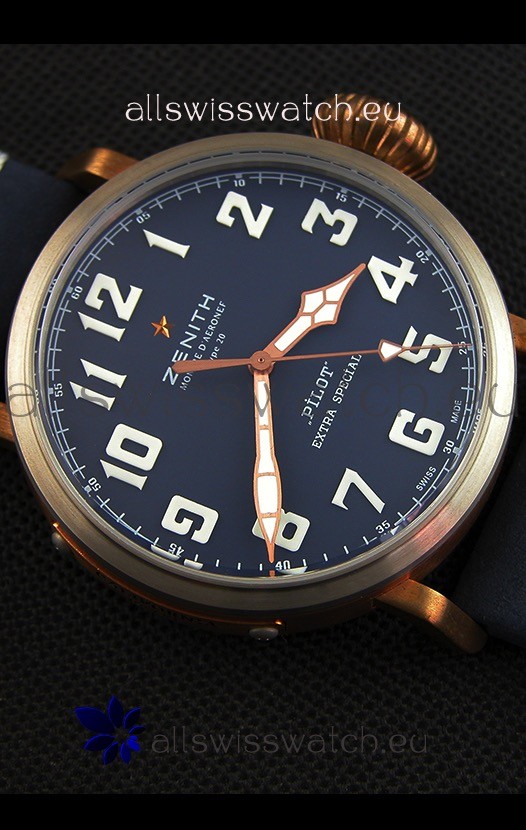 IMG_9081 Zenith Pilot Type 20 Extra Special Vintage Style Blue Dial 1:1 Mirror Replica 8