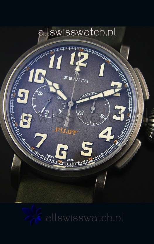 IMG_9081 Zenith Pilot Heritage Edition Ton-Up 1:1 Mirror Replica 8