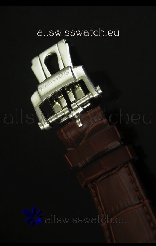 IMG_9081 Patek Philippe Nautilus 5980 Brown Strap - 1:1 Ultimate Mirror Replica 8